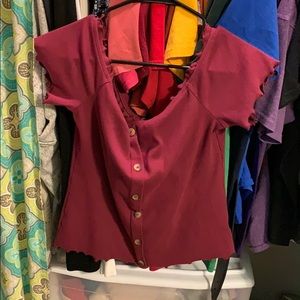 off the shoulder button down shirt